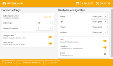 Chamber control unit with mini PC
